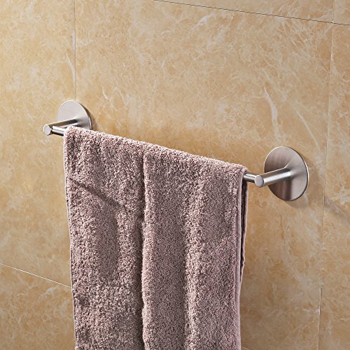 Kes 3m self adhesive 15.7-inch towel bar wall mount, br…