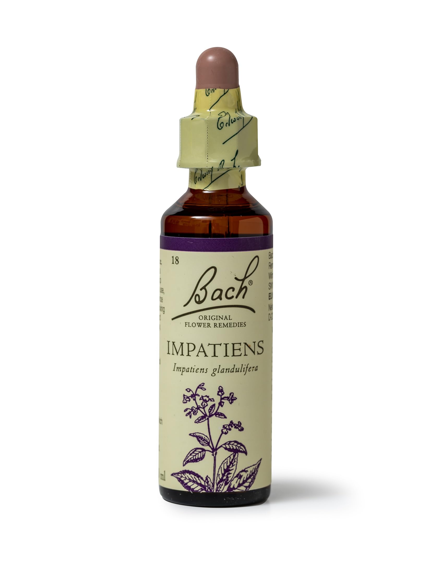 Bach Original Flower Remedies Impatiens, Reach Out To Others, Remain Patient, Emotional Wellness, Natural Flower Essence, 20ml