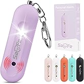 Personal Safety Alarm - Waterproof Rechargeable Security Alarm - 140dB Extra Loud Siren & Strobe Light - Self Defense Keychain - Gift for Women, Teenagers, College Girls, Seniors(Wisteria)