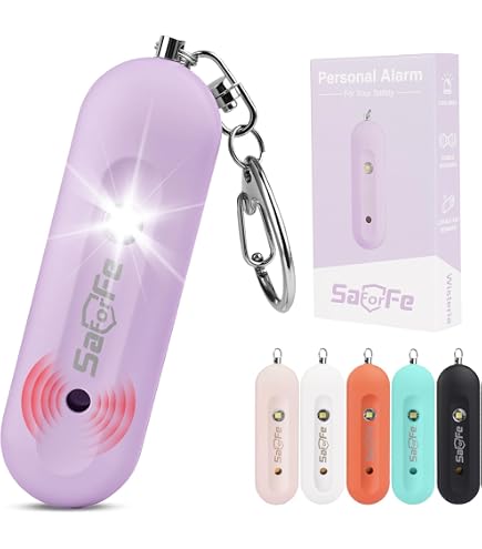 Alarma De Seguridad Personal 130dB Para Mujer – Sirena De Autodefensa Con Luz LED De Emergencia