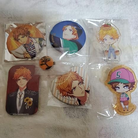 Amazon A3 アニカフェ ブルライ 小説缶バッジ アクリルバッジ 色紙 天馬8点セット イケメン役者 バッジ ホビー
