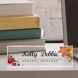 Name Plate for Desk Personalized Office Acrylic