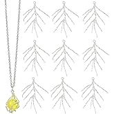SUNNYCLUE 1 Box 10Pcs Branch Shape Blanks Claw Pendant Trays Bulk Silver Brass Empty Prong Bezel Adjustable Cage Stone Holder Charm for Jewelry Making DIY Necklace Craft Finding Supplies Women Adults