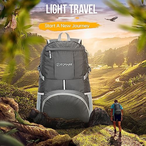 ZOMAKE Lightweight Packable Backpack 35L Light Foldable Backpacks