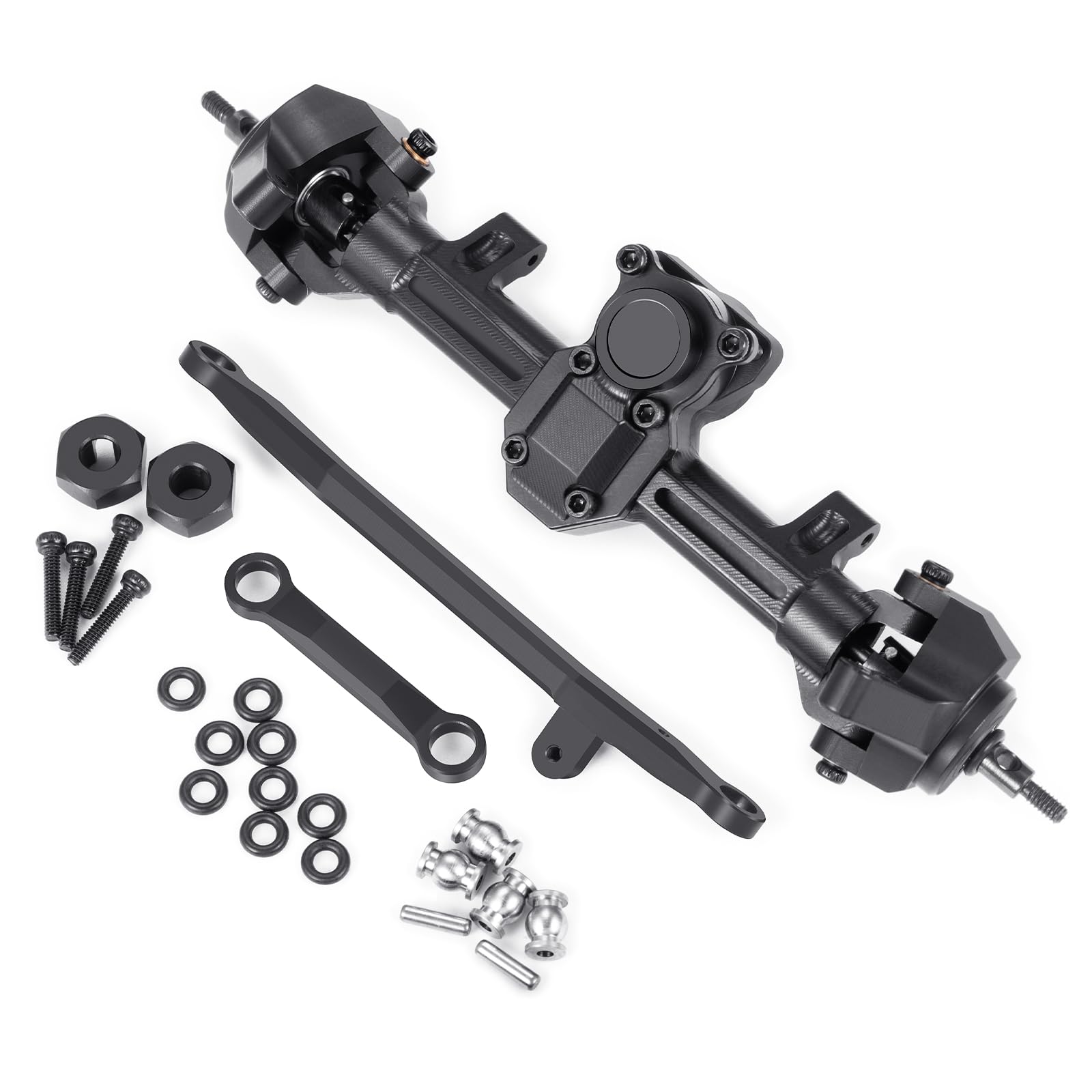 Photo 1 of DEWOKI Front Axles Complete Set for SCX24 Deadbolt JLU C10 Bronco Gladiator Axial 1/24 RC Crawler Upgrade Parts