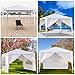 mefeir 10'x10' Canopy Party Wedding Tent w/ 4 Removable Sidewalls Warmer,Steel Tube Waterproof Sun Shelter Anti UV Protection Outdoor Pool Shed