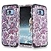 LUXCA Galaxy S8 Plus Case, Hybrid Dual Layer [Heavy Duty] TUFF Rugged Shockproof Protective Cover Case for Samsung Galaxy S8 Plus (Purple European Paisley)
