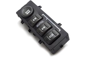PARTS PORT 4WD Selector Switch w/AUTO 4WD Logo, Fits for 2000-2002 Chevy Silverado Suburban Avalanche GMC Yukon Sierra, Replaces OEM 15709327 19168767 71705