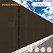 TANG Fence Privacy Screen Brown 6 Feet x 50 Feet Outdoor Shade Cloth with Grommets, 150 GSM Temporary Fence Cover with Zipties Mesh Netting Fences Blockage for Backyard Garden Patio Chain Link