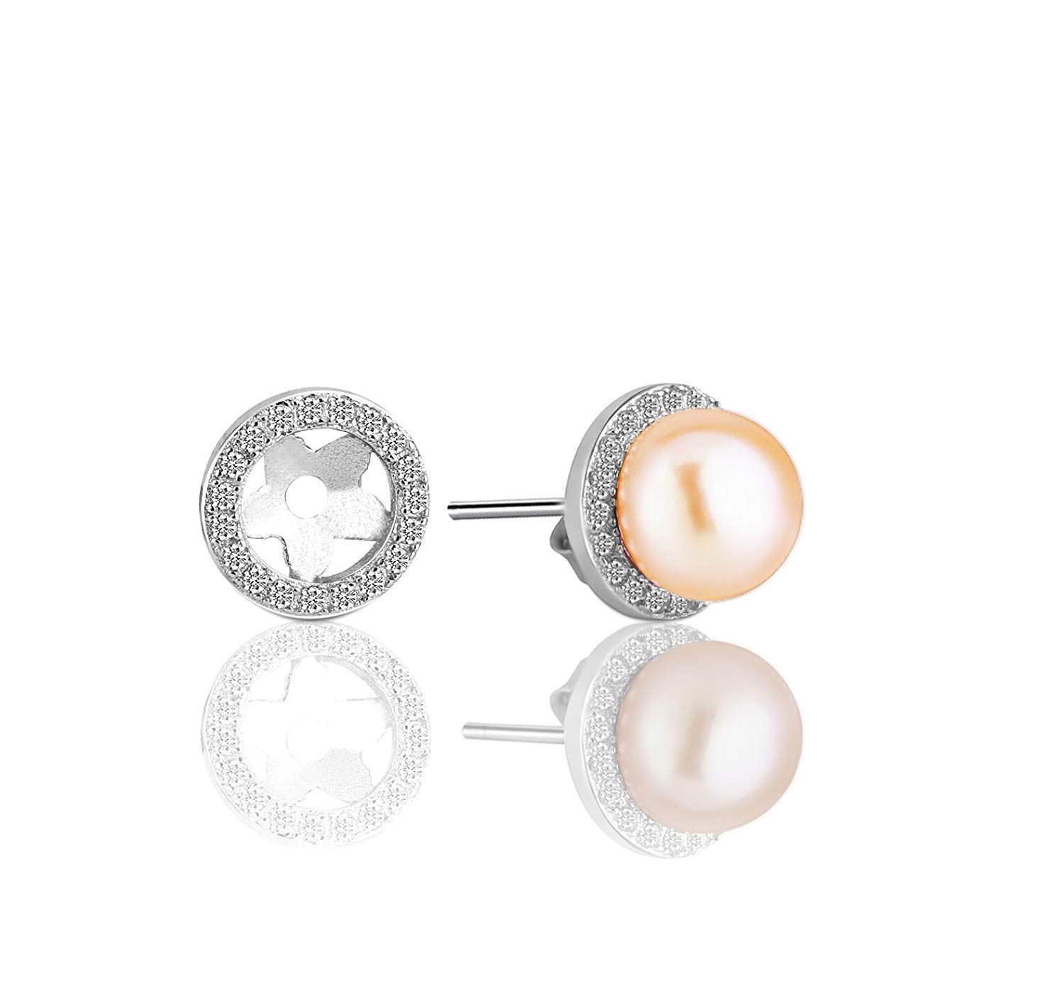 3 Pares Pendientes de plata con cristales y perla de las Mujeres Aretes Pendientes Piercing Joyería de Moda