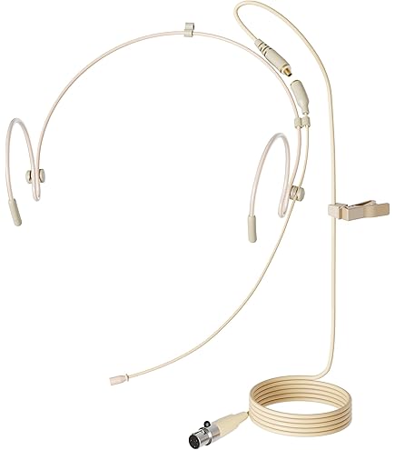 Microfono Beige Omnidirezionale Microfono A Bocca Per Cuffie Wireless Shure - Beige, Omnidirezionale, Connettore XLR Mini 4 Pin, Con Coprivento Geloso Microfono