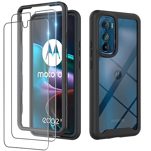 Dzxouui for Moto Edge 30 Case, Heavy Duty Shockproof Bumper Hybrid