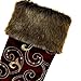 Valery Madelyn 21 inch Large Christmas Stocking Personalized, Luxury Burgundy Gold Velvet Christmas Stockings with Baroque Sequins and Faux Fur, Themed with Tree Skirt (Not Included)