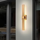 Zicbol Modern LED Outdoor Wall Sconce 27.2" Gold Outdoor Wall Lights Exterior, Outdoor Light Fixtures Wall Mount on House, Ga