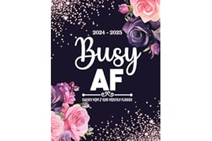 2024-2025 Busy AF Sweary Mom 2 Year Monthly Planner: 24 Month Motivational Swear Words and Affirmation 8.5"x11" with Calendar