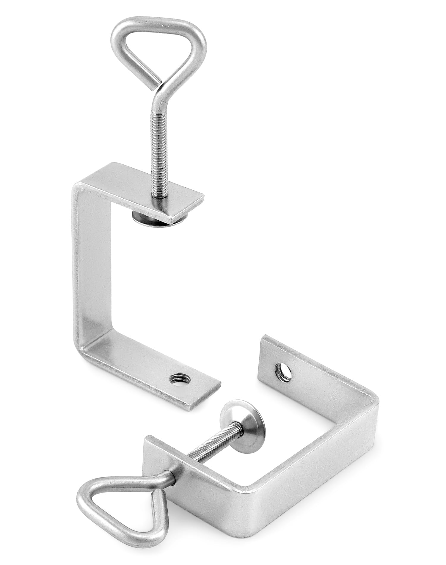 QWORK® 2Pcs 304 Stainless Steel Lifting Rings C Clamp, Heavy Duty C-clamp, for Home Improvement and Automotive Repair, 33-68MM