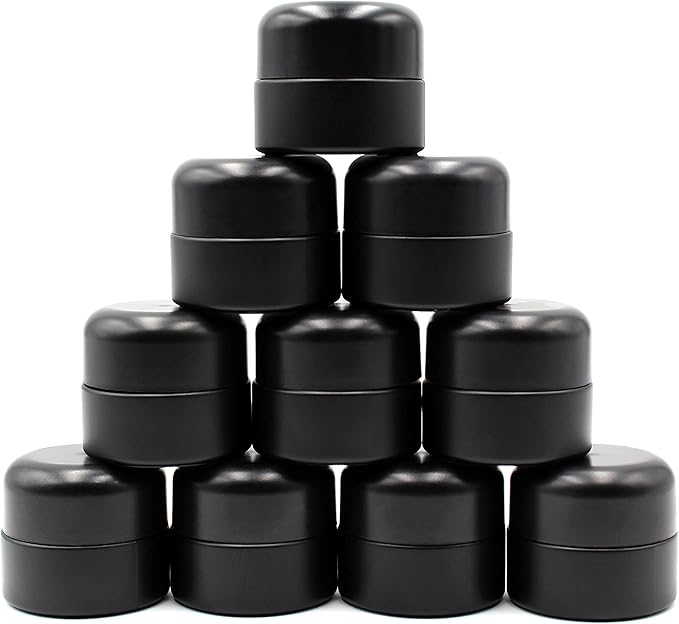 1 Gram Glass Concentrate Jars with Lids, 320 Jars/Lids, GriploK Child Resistant 9 ml Glass