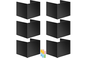 UBENIC 6-Pack Desk Dividers for Students, Waterproof Durable Plastic Study Carrel Dividers, Easy to Clean, Privacy Classroom Shield Folder Boards for Student Desk, Black