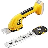 AODERTI Cordless Hedge Trimmer for DEWALT 20V Max Battery, 2 in 1 Electric Bush Trimmer, Grass Trimmer & Weed Trimmer for Yar