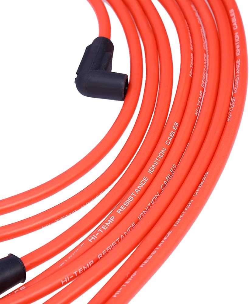 10.5 MM High Performance Spark Plug Wire Set for HEI SBC BBC 350 383 454 Electronic (9Pcs): Automotive