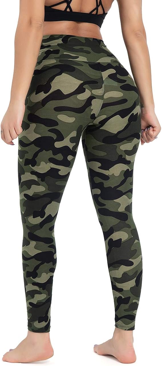 Gayhay High Waisted Leggings for Women - Soft Opaque Slim Tummy Control Printed Pants for Running Cycling Yoga: Clothing
