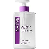 Native Liquid Hand Soap, Lavender & Rose, Sulfate & Paraben Free, Naturally Derived Ingredients, 13 oz