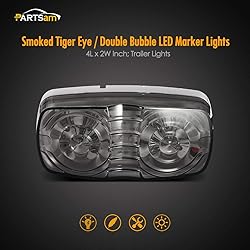 Partsam 14x Red/Amber Double Bullseye led Light