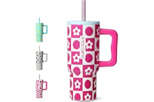 DLOCCOLD Kids 24 oz Tumbler with Handle and Silicone Straw Lid, Insulated Travel Tumbler with Spill Resistant Lid, Reusable Stainless Steel Travel Tumbler, Cupholder Friendly, Leak Resistant