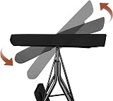 Yaheetech 3 Seater Outdoor Swing Chair Canopy Removable Cushions Black view 9