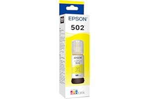 EPSON 502 EcoTank Ink Ultra-high Capacity Bottle Yellow Works with ET-2750, ET-2760, ET-2850, ET-3750, ET-3760, ET-3850, ET-4850, and other select EcoTank models