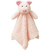 Doindute Baby Pink Pig Soft Stuffed Animal Security Blanket, Plush Pig Character Lovey Blanket, Baby Shower/Nursery Gift, Newborn Infant Toddler Snuggle Blankie for Boys Girls, 14 Inches