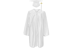 GradPlaza Shiny Preschool Graduation Cap and Gown for Kids 2025 and 2026 Tassel kindergarten graduation cap and gown