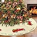 Sevenstars Christmas Tree Skirt 48 inches Xmas Tree on Red Truck Tree Skirts Double Layers Xmas Tree Skirt for Christmas Decorations Indoor Outdoor