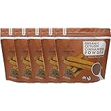 Naturevibe Botanicals Premium Quality Organic Ceylon Cinnamon Powder (5lb), Ground | Raw, Gluten-Free & Non-GMO | 5 Pack of 1