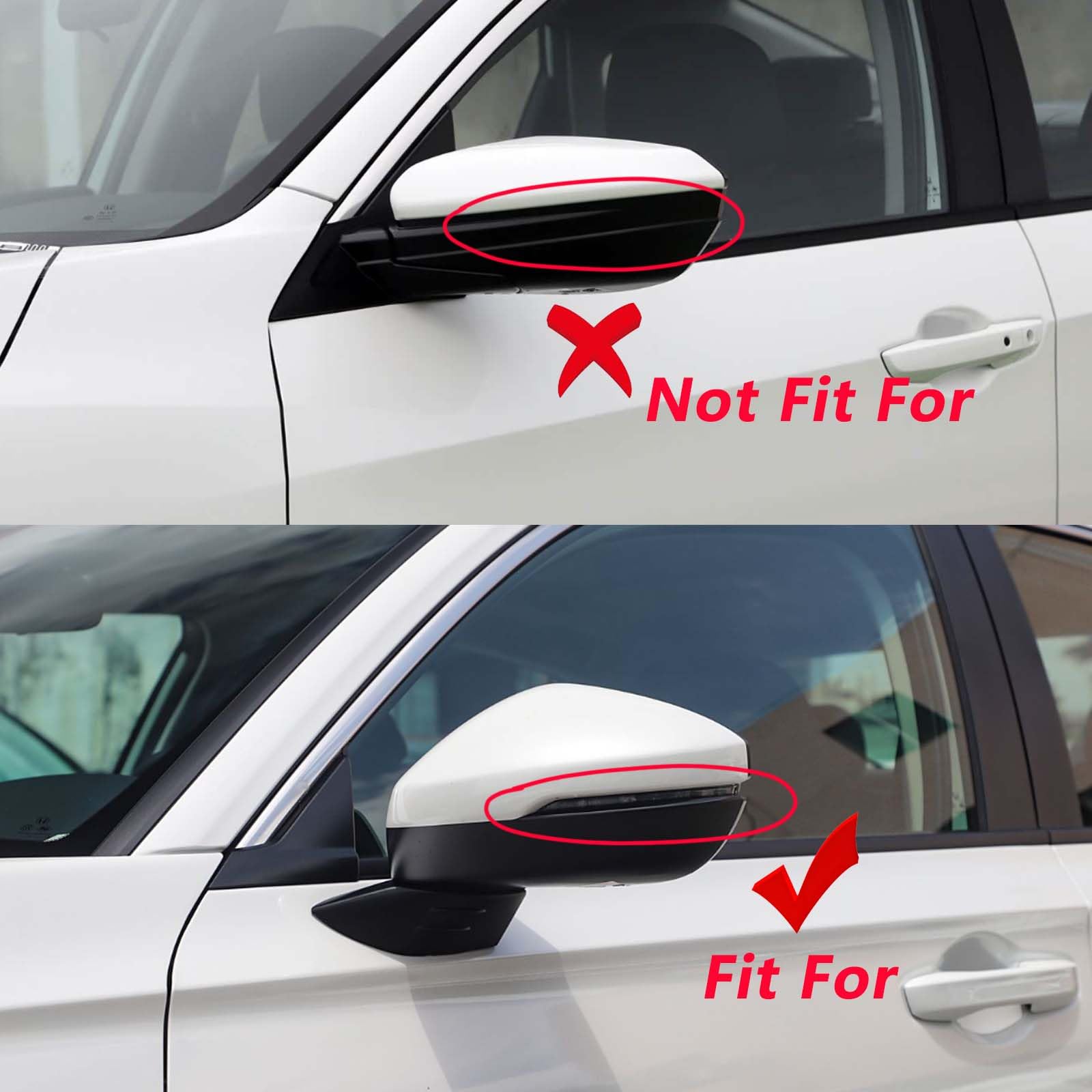 Condition photo showing As Is for for 11th honda civic accessories side mirror cover exterior rear view mirror cap for honda civic 202