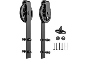 Arti-Life Sliding Barn Door Hardware Rollers 2 PCS Barn Door Hangers Fit 1 3/8-1 3/4" Thickness Door Panel, Smooth and Quiet,