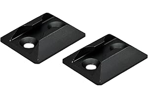 VanEssential Venture L-Track Single Stud Mount Black - 2 Pack