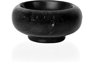Fox Run Natural Black Marble Pinch Bowl, 1 oz Spice, Sauce, and Condiment Bowl