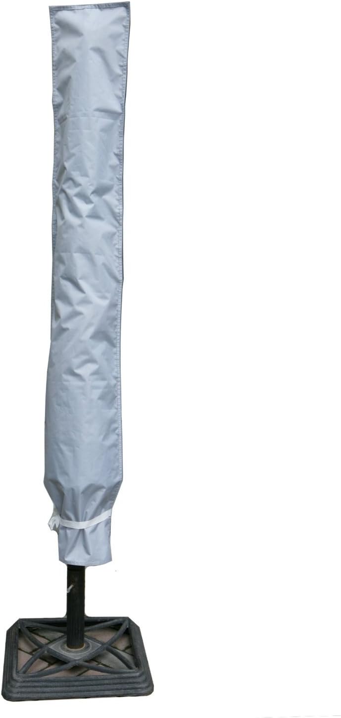Housse De Protection Pour Parasol Droit 50x50x180 Cm – Polyester Gris, Résistante Aux Intempéries