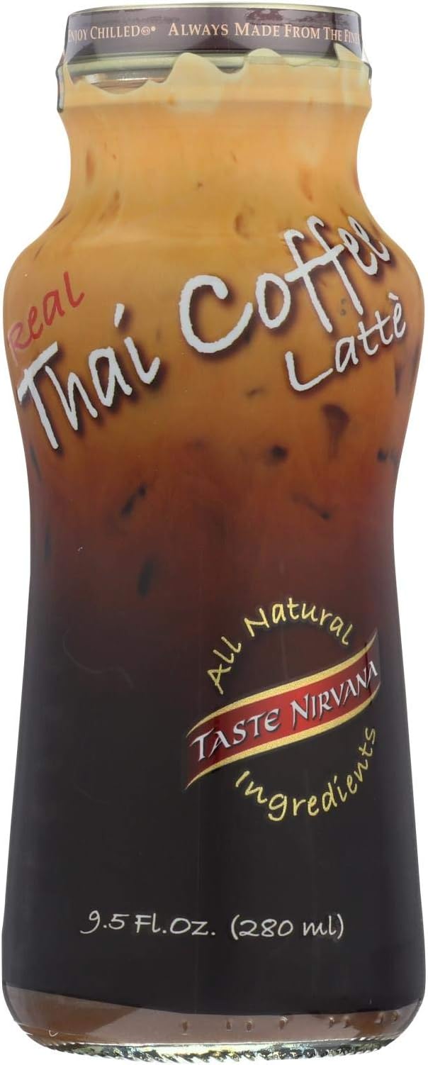 Taste Nirvana Real Thai Coffee - Latte - Case of 12 - 9.5 Fl oz.