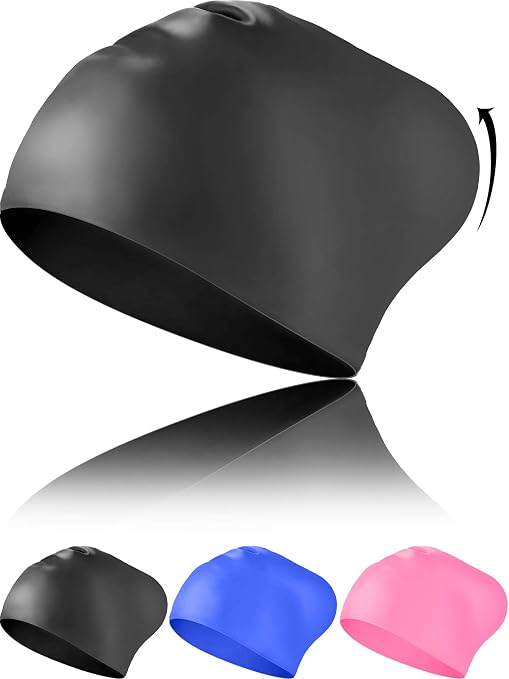 Amazon Com Geyoga Long Hair Swim Caps Designed For Curly Hair