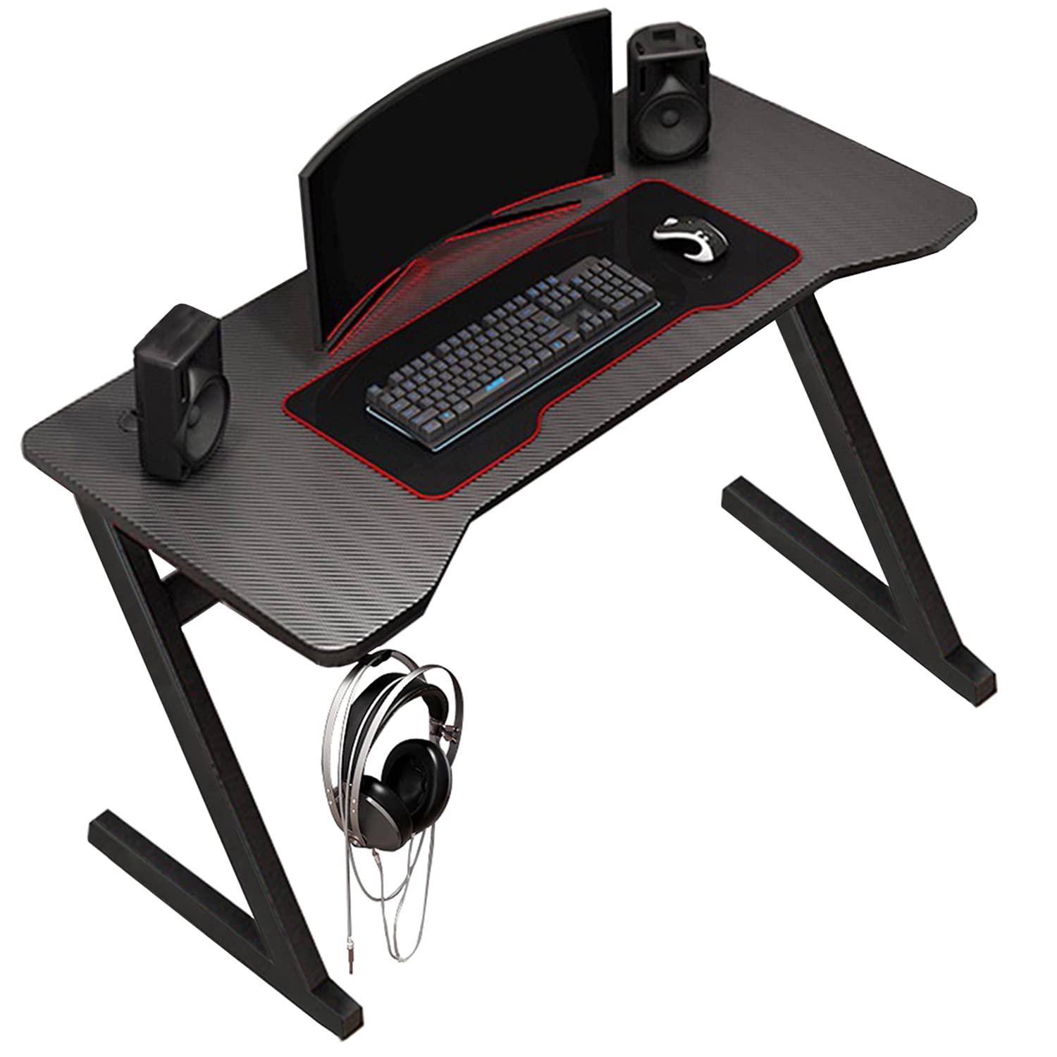 Buy Gaming Desk 47 Inch ZShaped Leg Computer Table,with Headphone Hook