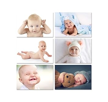 PAPER PLANE DESIGN Born Baby Girl/Boy Cute Large Matt Finish Poster with Big Size for Wall Pregnant Women in Room (Thick Paper, 12 x 18 Inch, Multicolour) -Set of 6 Photo