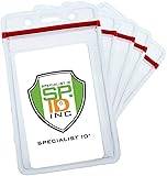 5 Pack - Heavy Duty Vertical Resealable Vinyl Badge