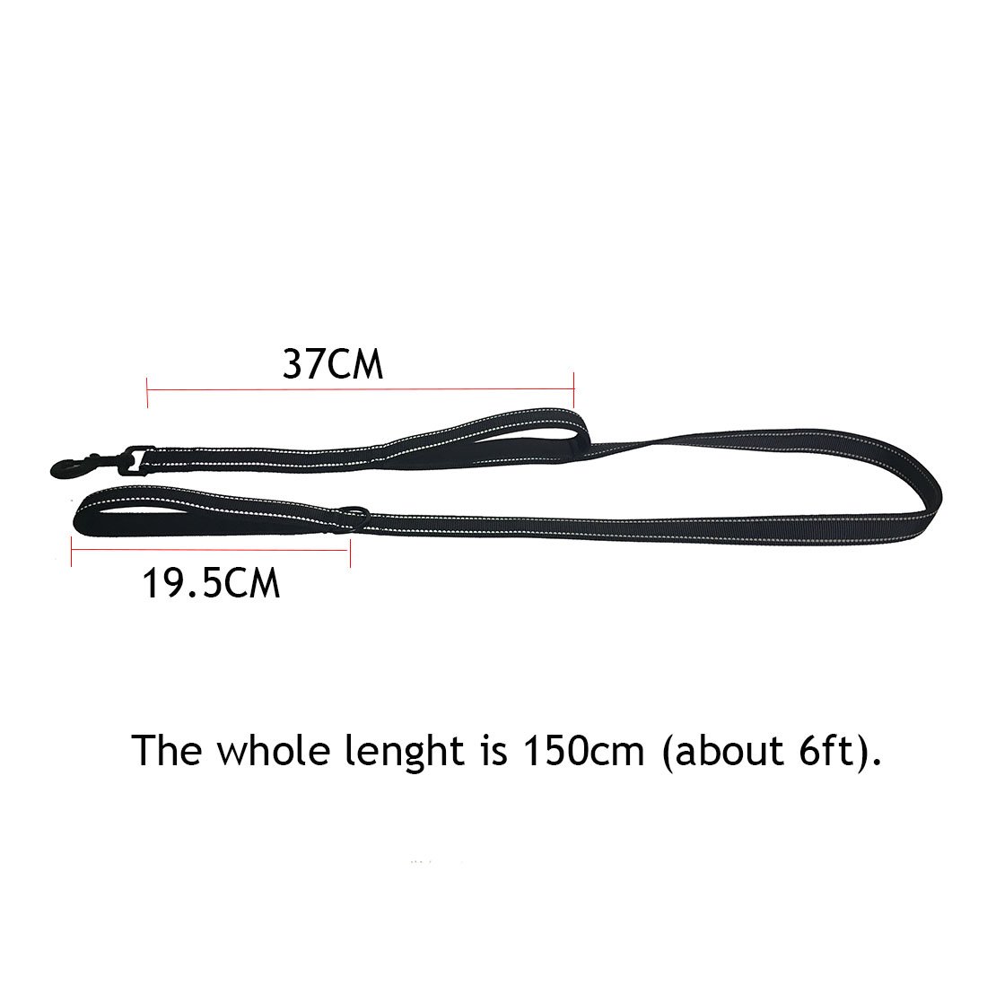 Dog Leash Double Handles, 2 Layer Training Leash with Traffic Padded Handles,6ft Long Durable Dual Leash for Dogs