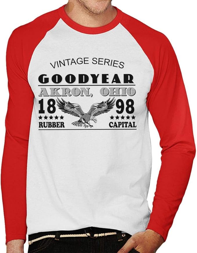 Goodyear Vintage Series Men's Baseball Long Sleeved TShirt Amazon.de Bekleidung