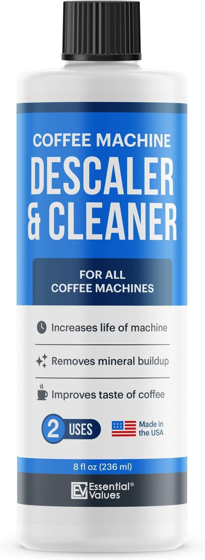 Essential Values Coffee Machine Descaler 236ml Compatible with Delonghi