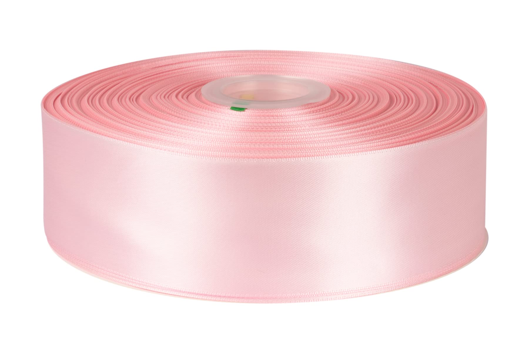 Fondersy 50mmX 91M Double Faced Satin Ribbon Lt. Pink Polyester Ribbon for Gift Wrapping Wedding Decoration Floral Arrangement Crafts