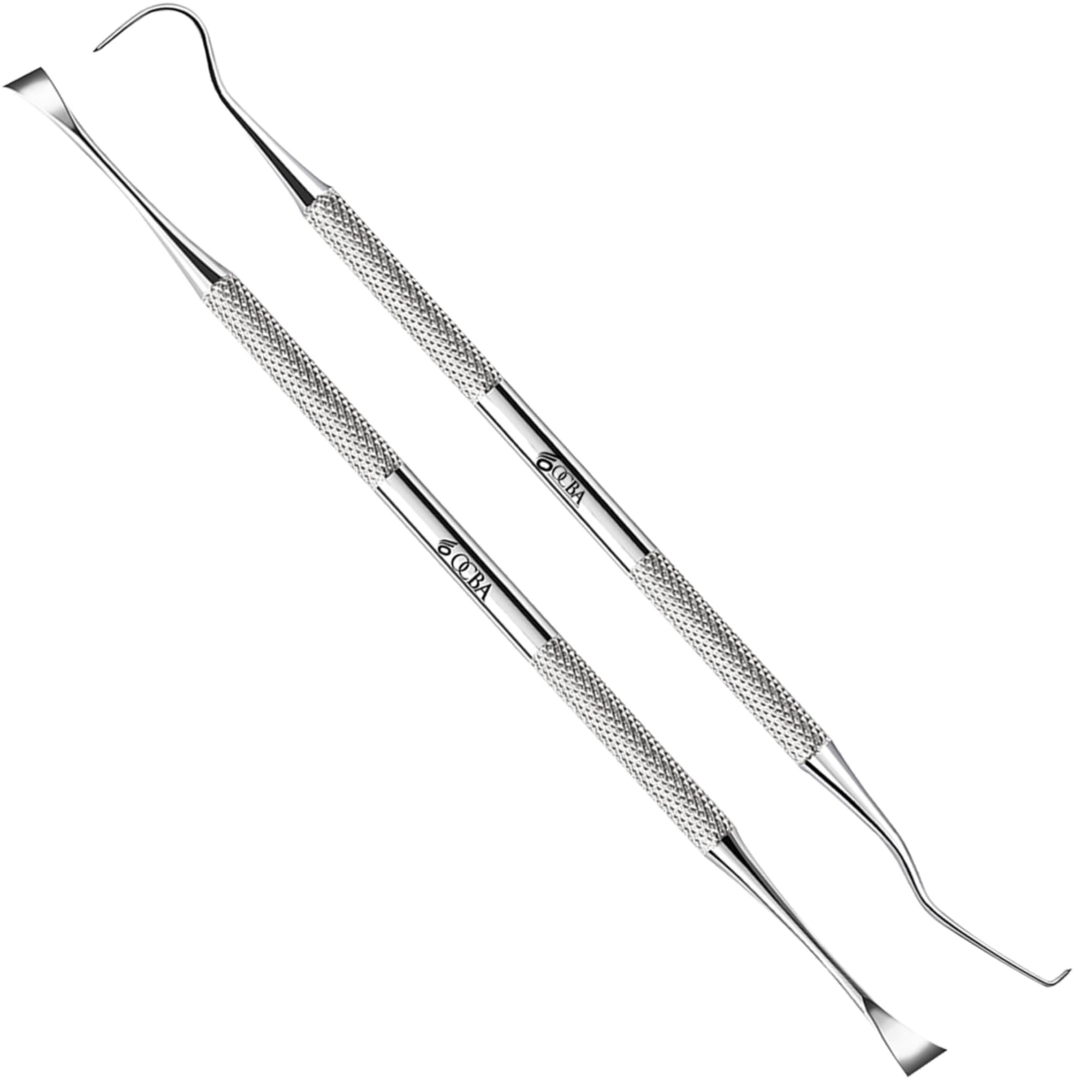 OCBA 2 Pcs Pet Teeth Cleaning tools Double Headed Tarter Scraper & Tooth Pick Stainless Steel Plaque Remover for Dogs & Cats Pet Dental Teeth Cleaning Tool