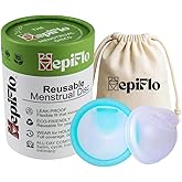 Menstrual Disc Combo – Reusable Disc in 2 Sizes (Small & Large) – Medical-Grade Silicone, Leak-Free, Non-Toxic, 12-Hour Wear, Easy Removal Pull Tab, Eco-Friendly Period Solution